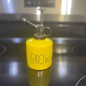 Rae Dunn, GROW , yellow plant mist sprayer